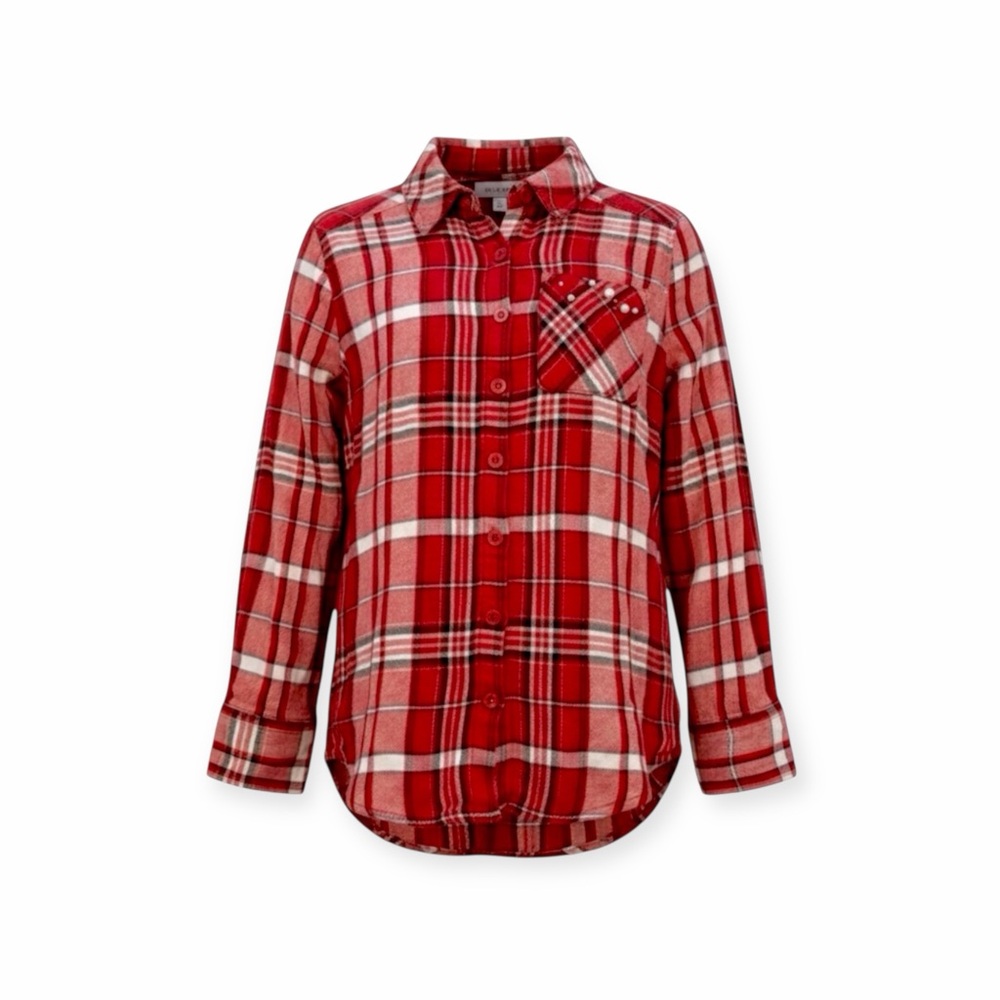 Justice red flannel shirt‎ Girls size 7